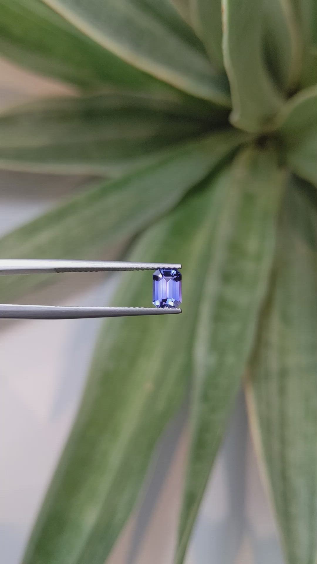 1.08 Ct. Violet Sapphire from Ceylon (Sri Lanka) Size Video