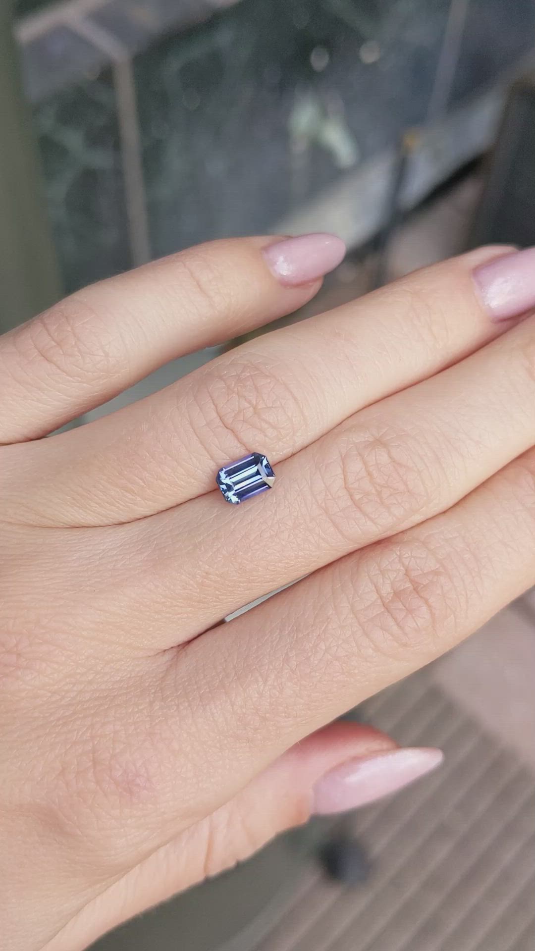 1.08 Ct. Violet Sapphire from Ceylon (Sri Lanka) Size Video