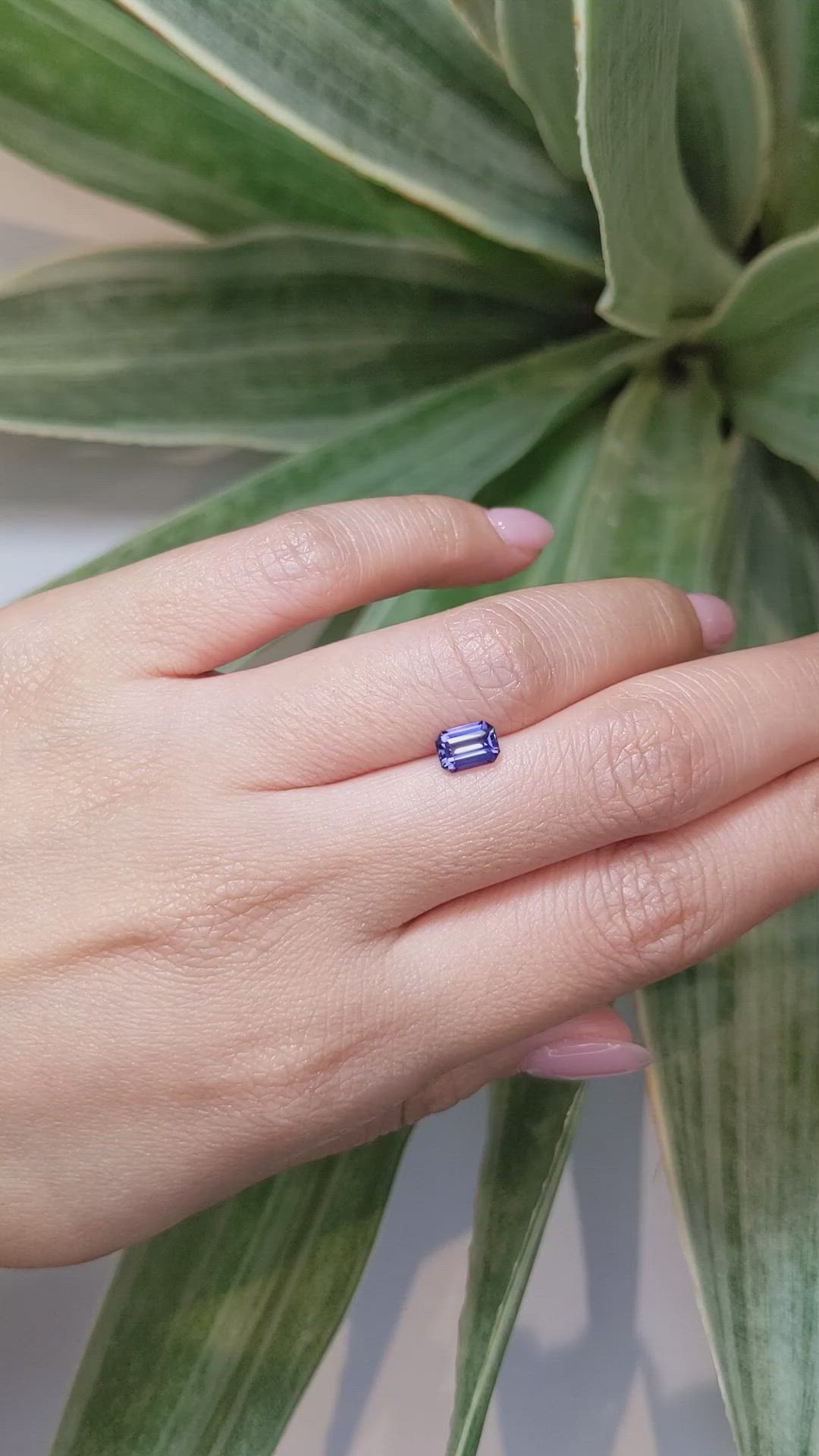 1.08 Ct. Violet Sapphire from Ceylon (Sri Lanka) Size Video