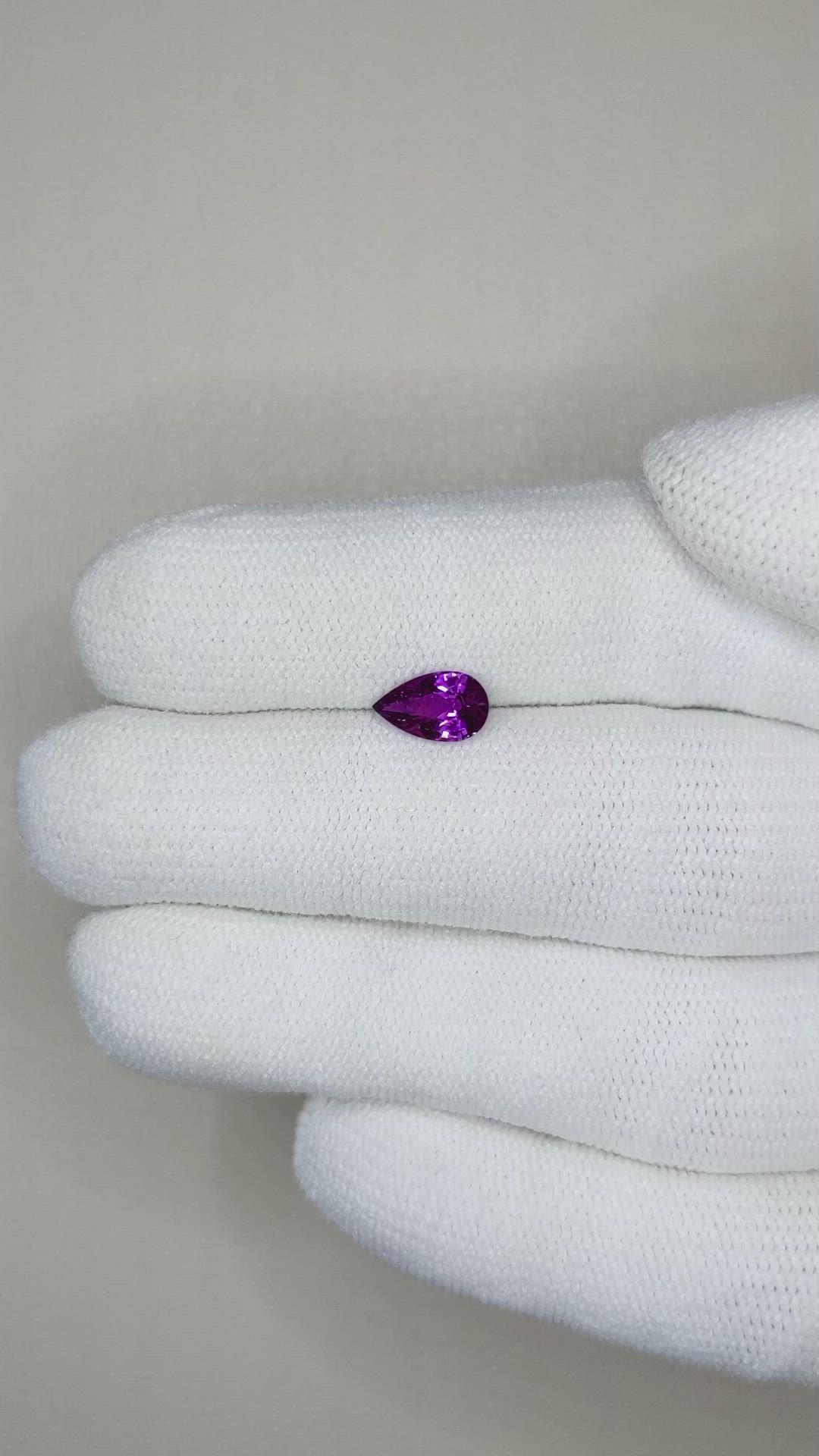 0.86 Ct. Purple Sapphire from Ceylon (Sri Lanka) Size Video