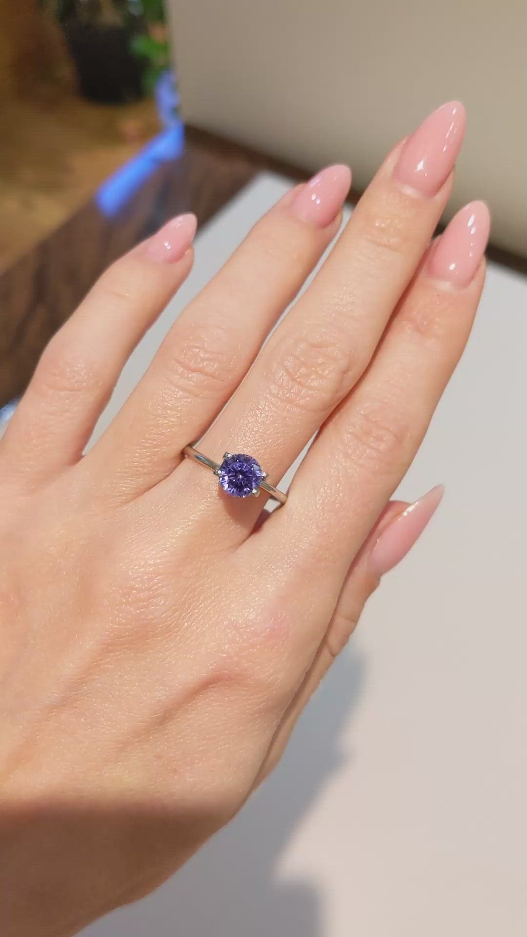 1.93 Ct. Purple Sapphire from Ceylon (Sri Lanka) Size Video