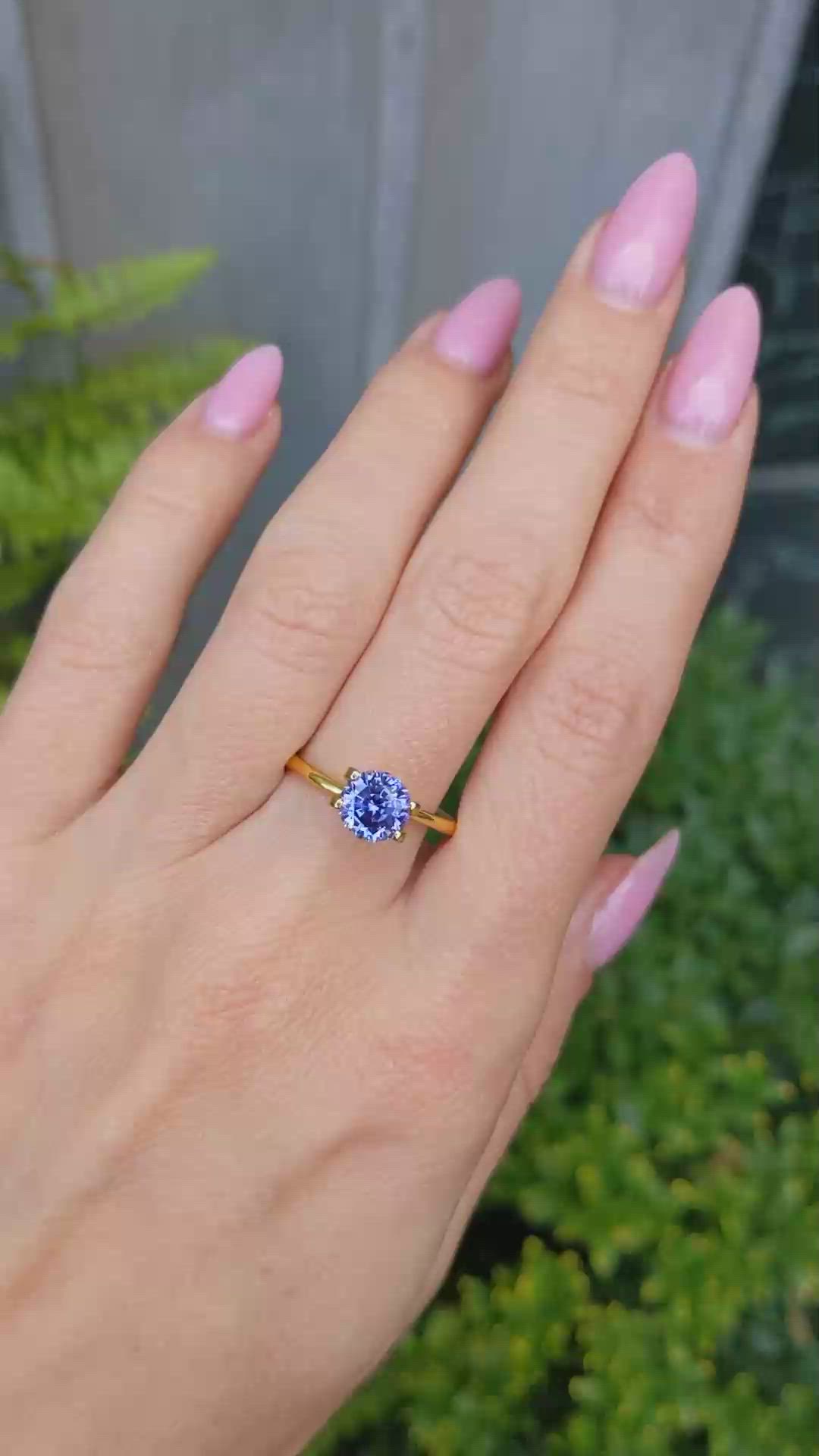 1.93 Ct. Purple Sapphire from Ceylon (Sri Lanka) Size Video