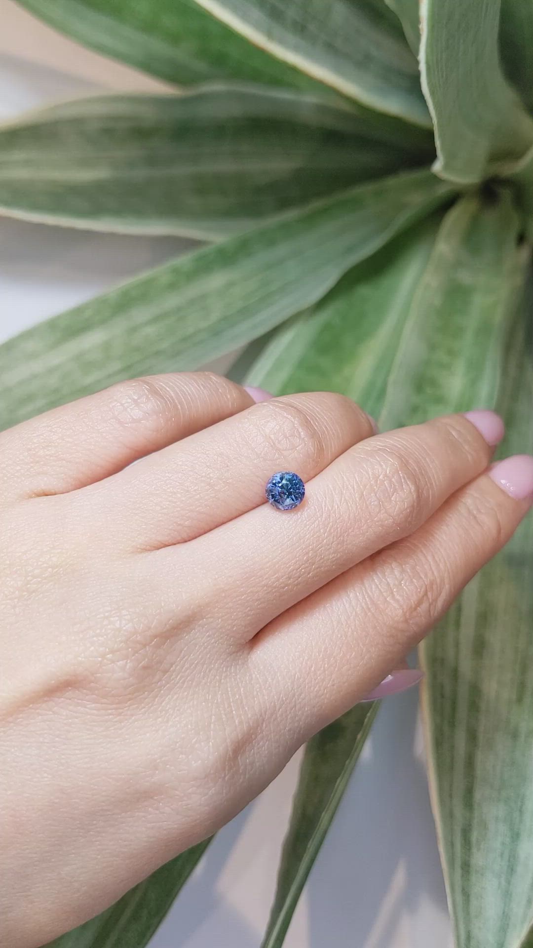 1.54 Ct. Blue Sapphire from Ceylon (Sri Lanka) Size Video