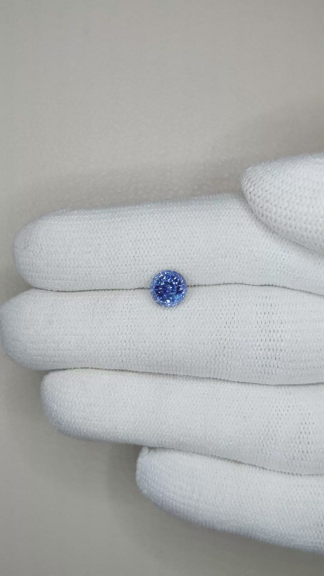 1.54 Ct. Blue Sapphire from Ceylon (Sri Lanka) Size Video