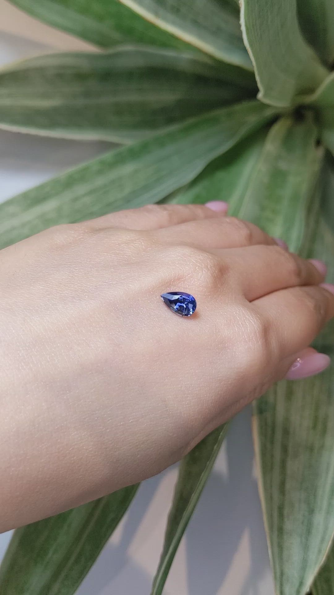 1.49 Ct. Blue Sapphire from Ceylon (Sri Lanka) Size Video