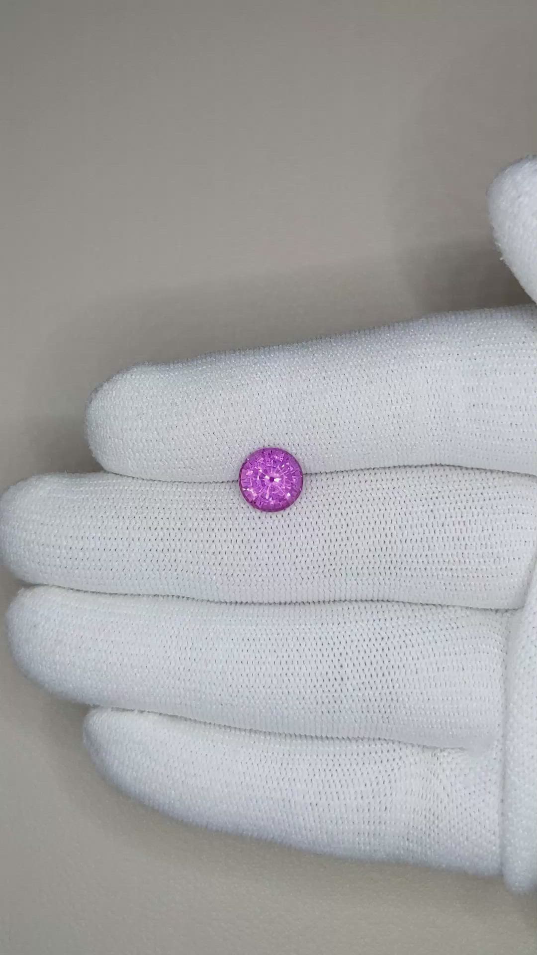 2.66 Ct. Purplish Pink Sapphire from Ceylon (Sri Lanka) Size Video