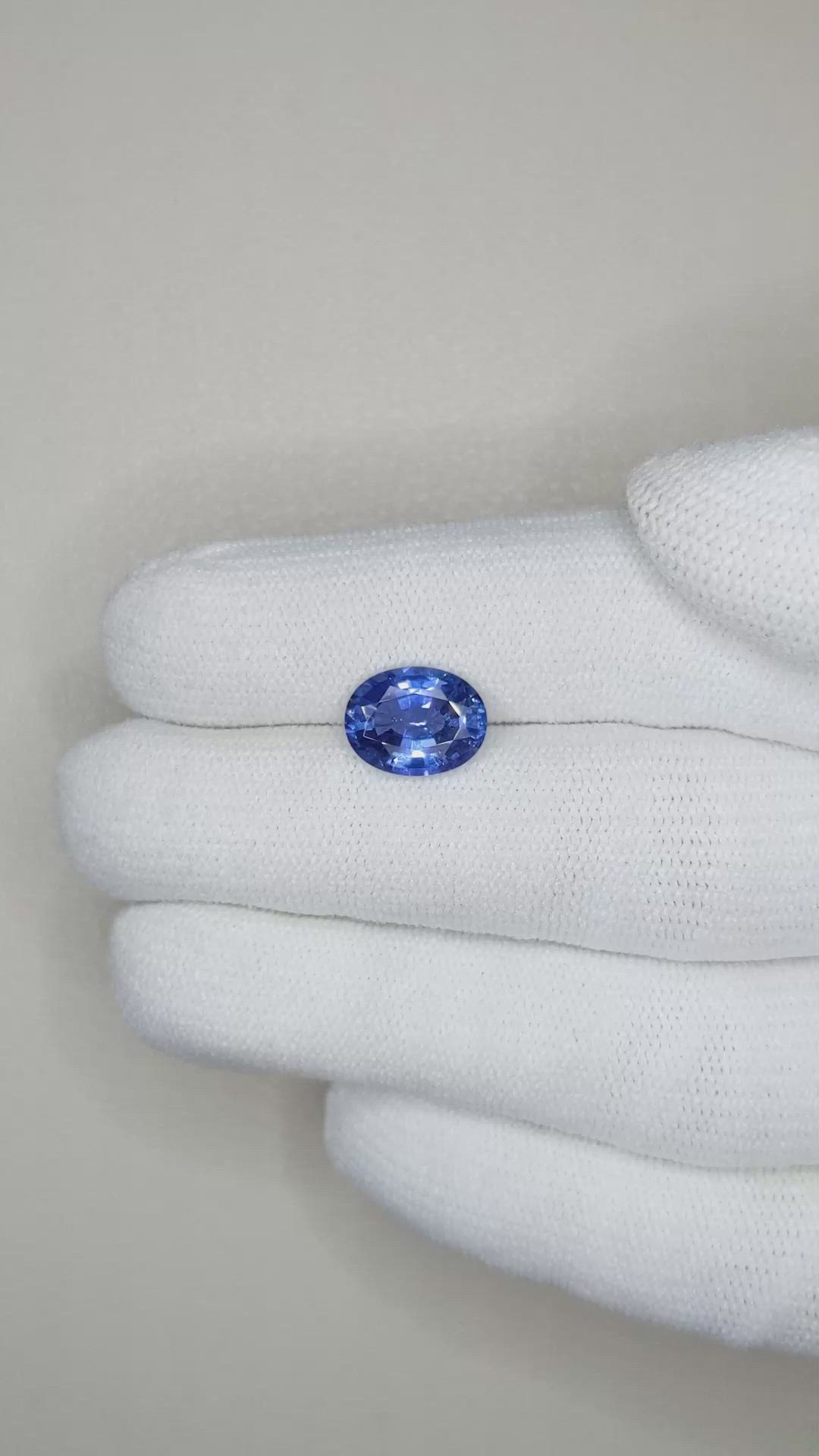 2.67 Ct. Blue Sapphire from Ceylon (Sri Lanka) Size Video