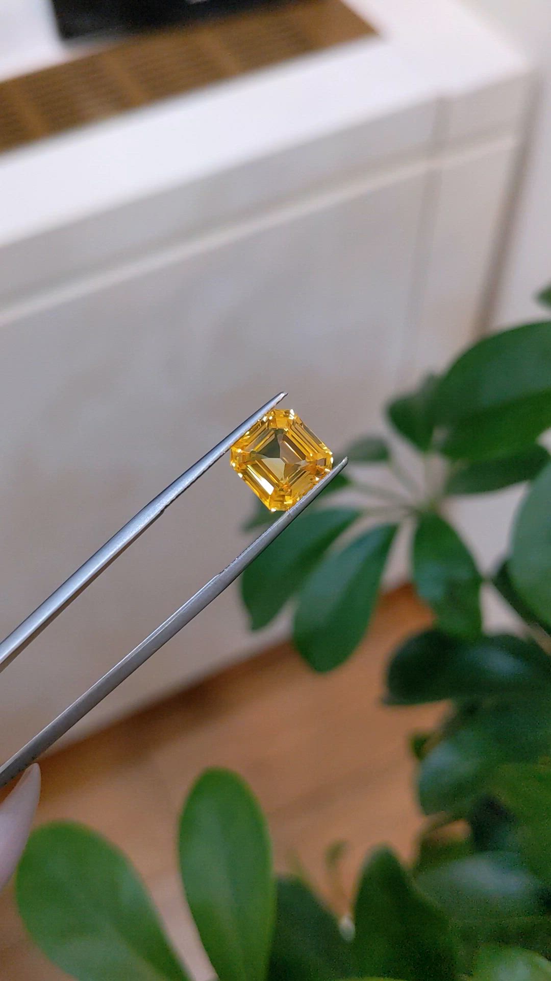 5.14 Ct. Yellow Sapphire from Ceylon (Sri Lanka) Size Video