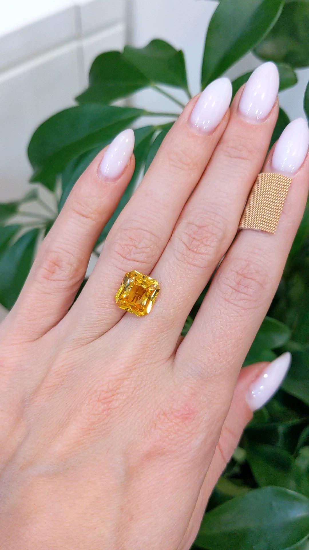 5.53 Ct. Yellow Sapphire from Ceylon (Sri Lanka) Size Video