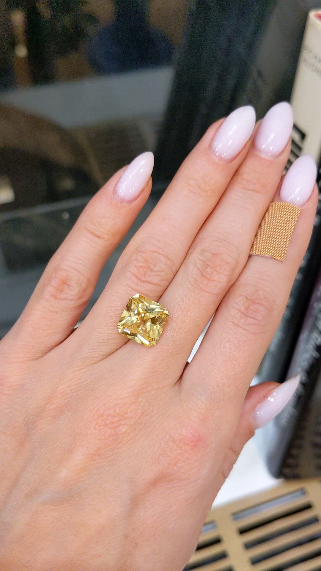 6.99 Ct. Yellow Sapphire from Ceylon (Sri Lanka) Size Video