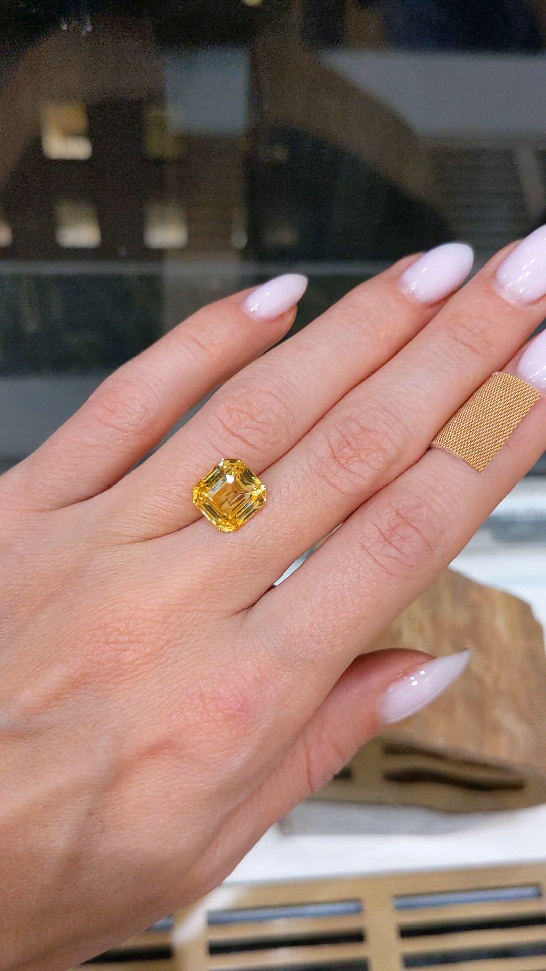 6.08 Ct. Yellow Sapphire from Ceylon (Sri Lanka) Size Video