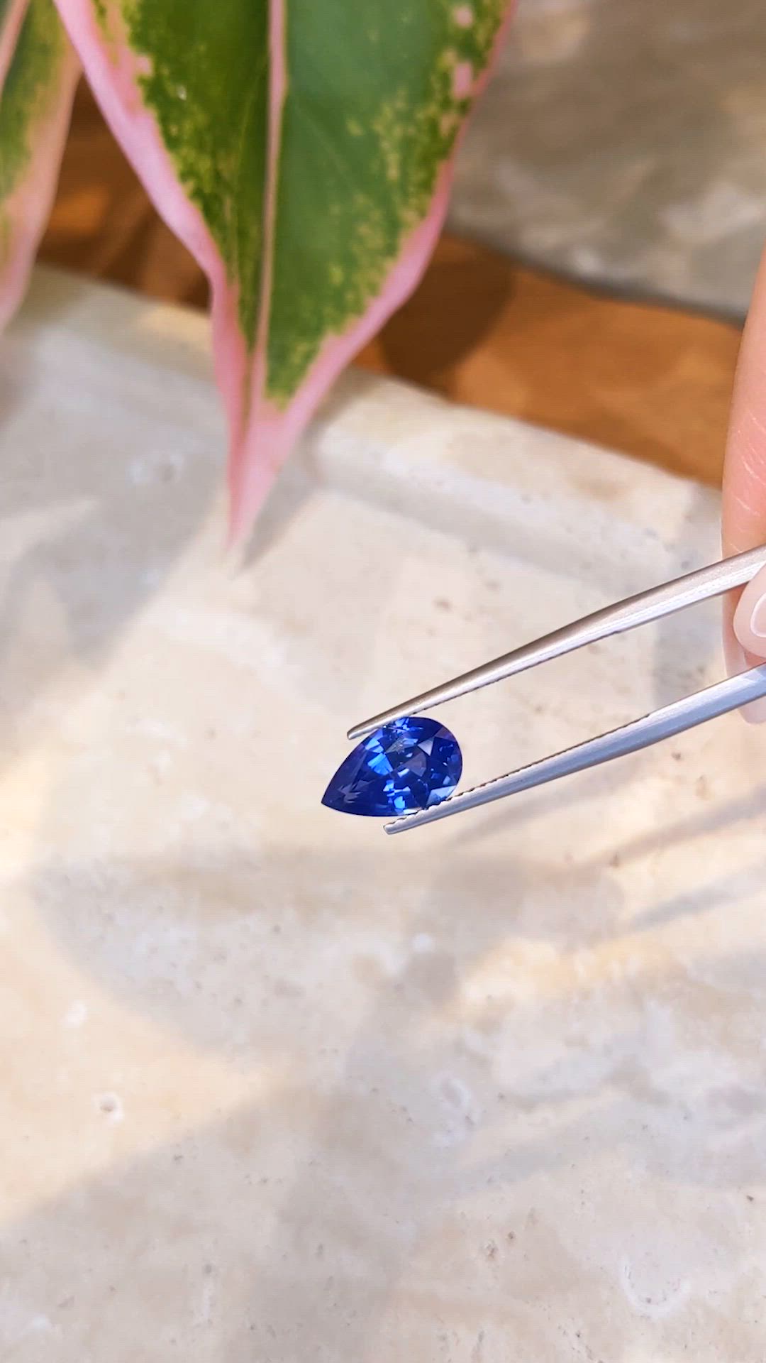 2.53 Ct. Blue Sapphire from Ceylon (Sri Lanka) Size Video