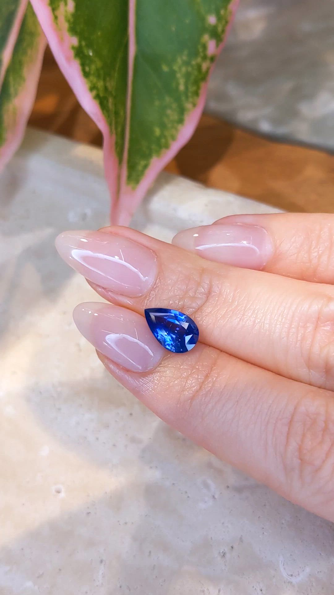 2.53 Ct. Blue Sapphire from Ceylon (Sri Lanka) Size Video