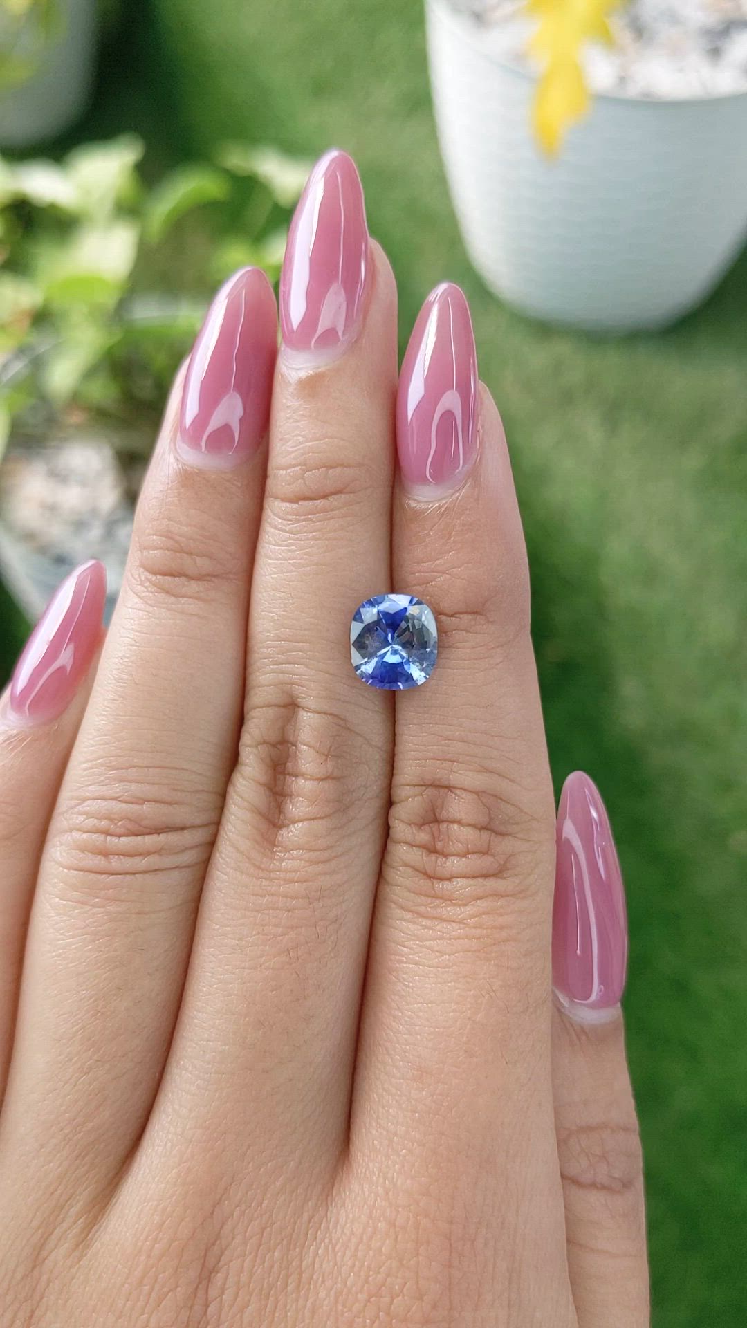 2.55 Ct. Bi Color Sapphire from Ceylon (Sri Lanka) Size Video