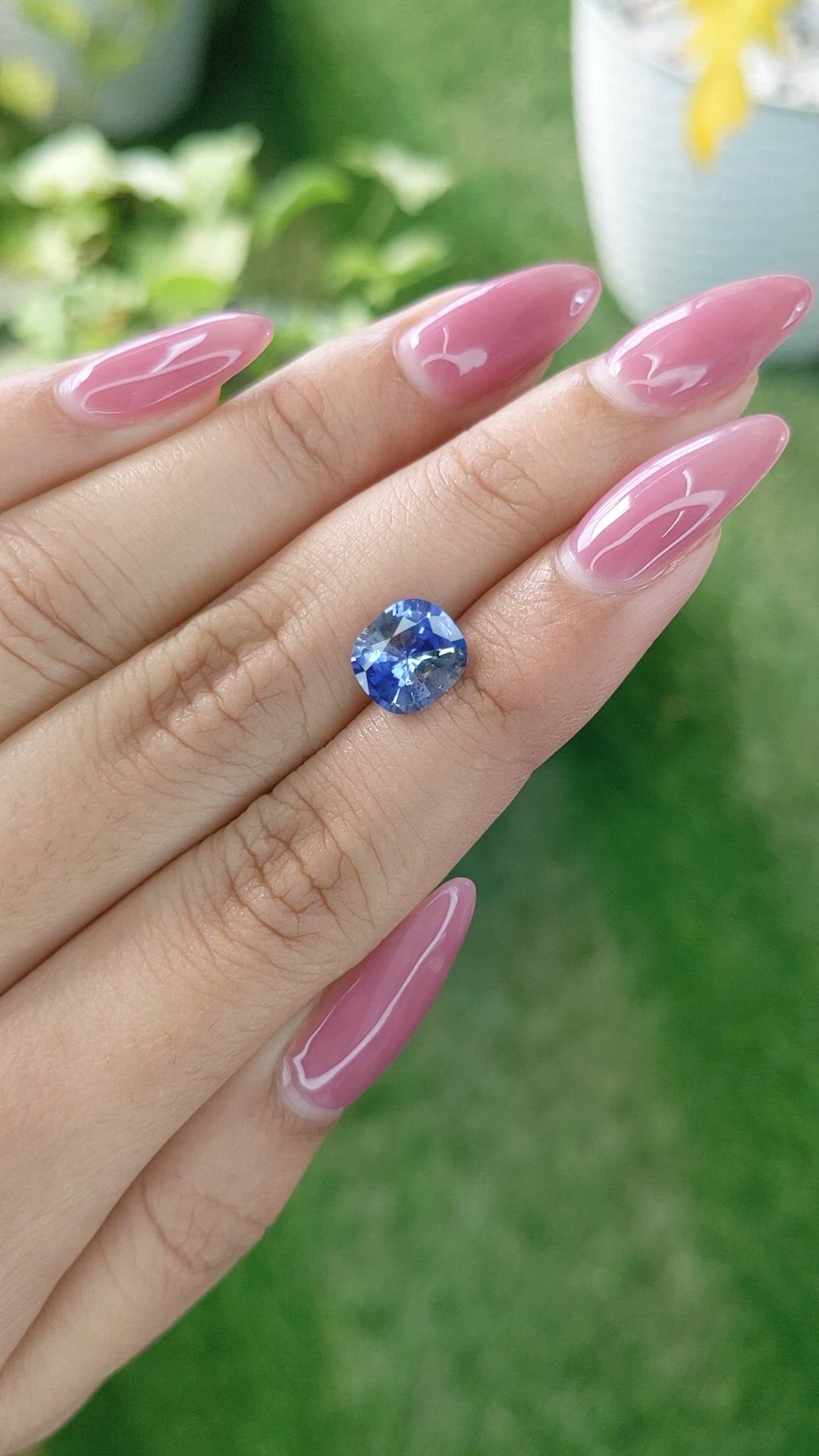 2.55 Ct. Bi Color Sapphire from Ceylon (Sri Lanka) Size Video