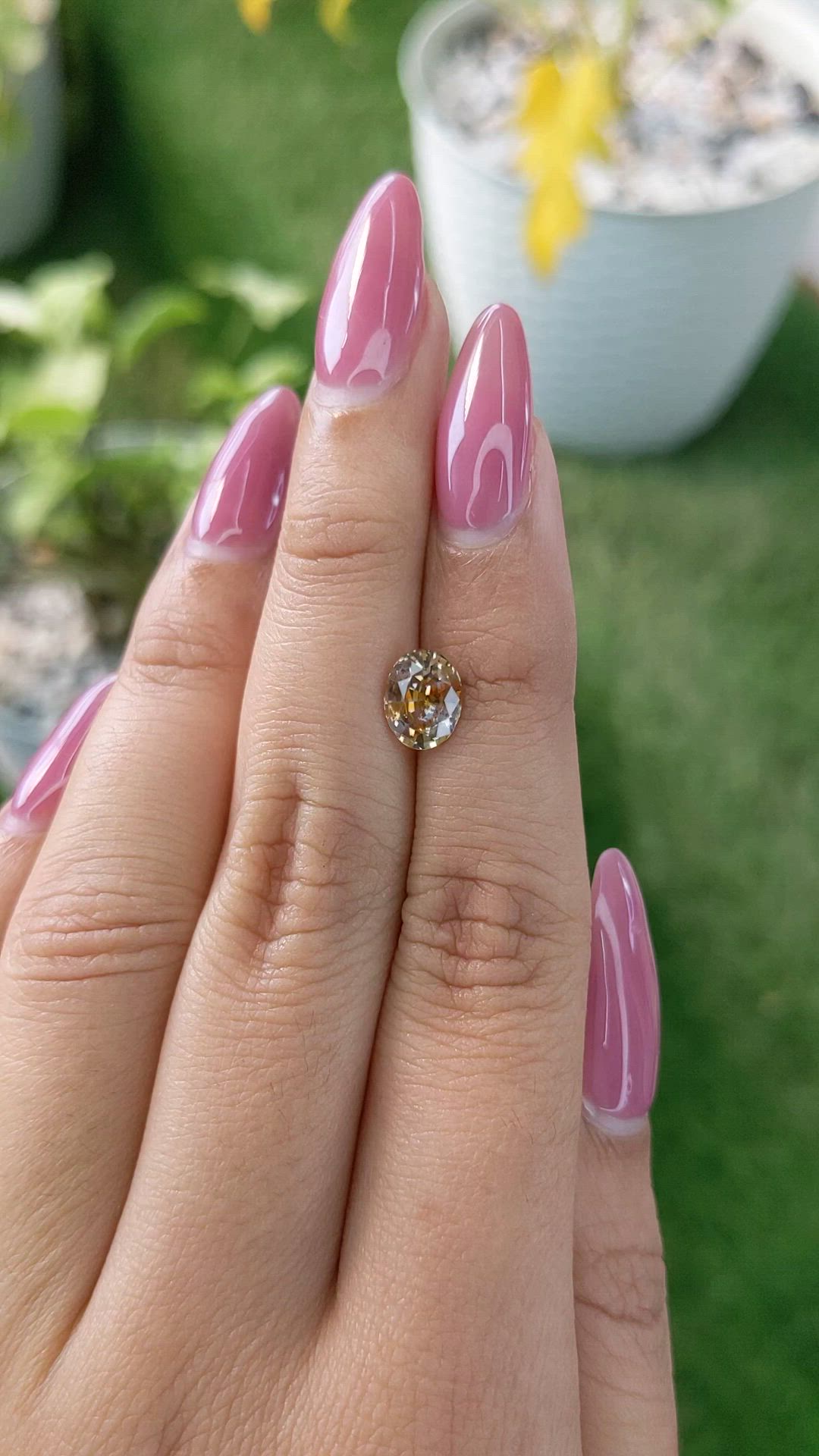 1.69 Ct. Bi Color Sapphire from Ceylon (Sri Lanka) Size Video