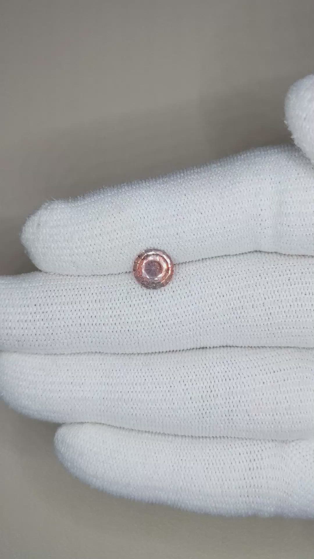 1.57 Ct. Padparadscha Sapphire from Ceylon (Sri Lanka) Size Video