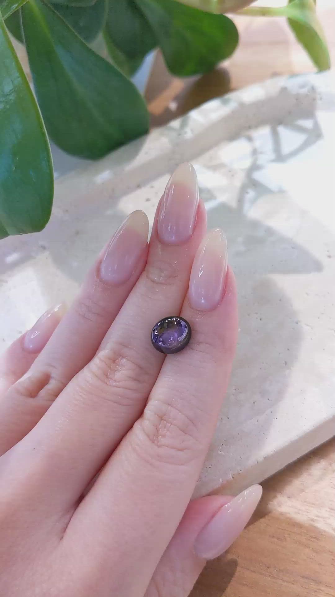 5.78 Ct. Purple Star Sapphire from Ceylon (Sri Lanka) Size Video