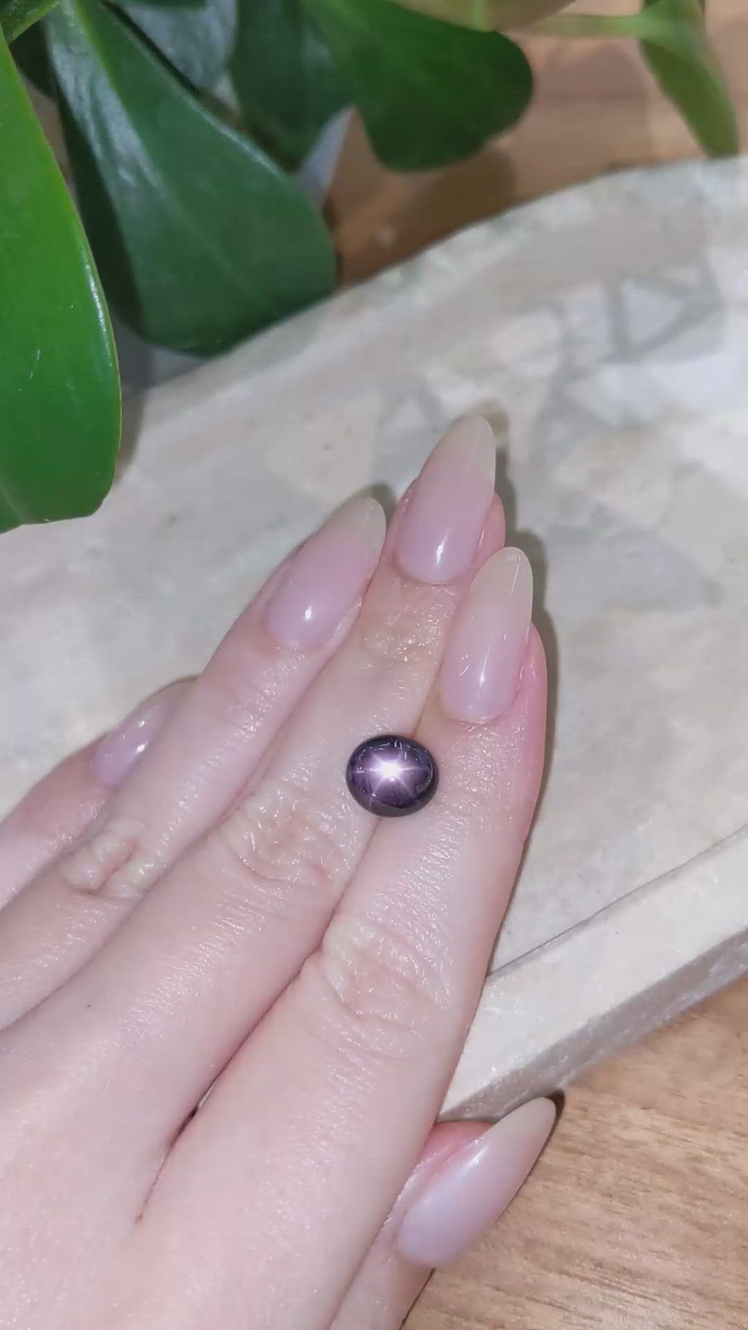 5.78 Ct. Purple Star Sapphire from Ceylon (Sri Lanka) Size Video