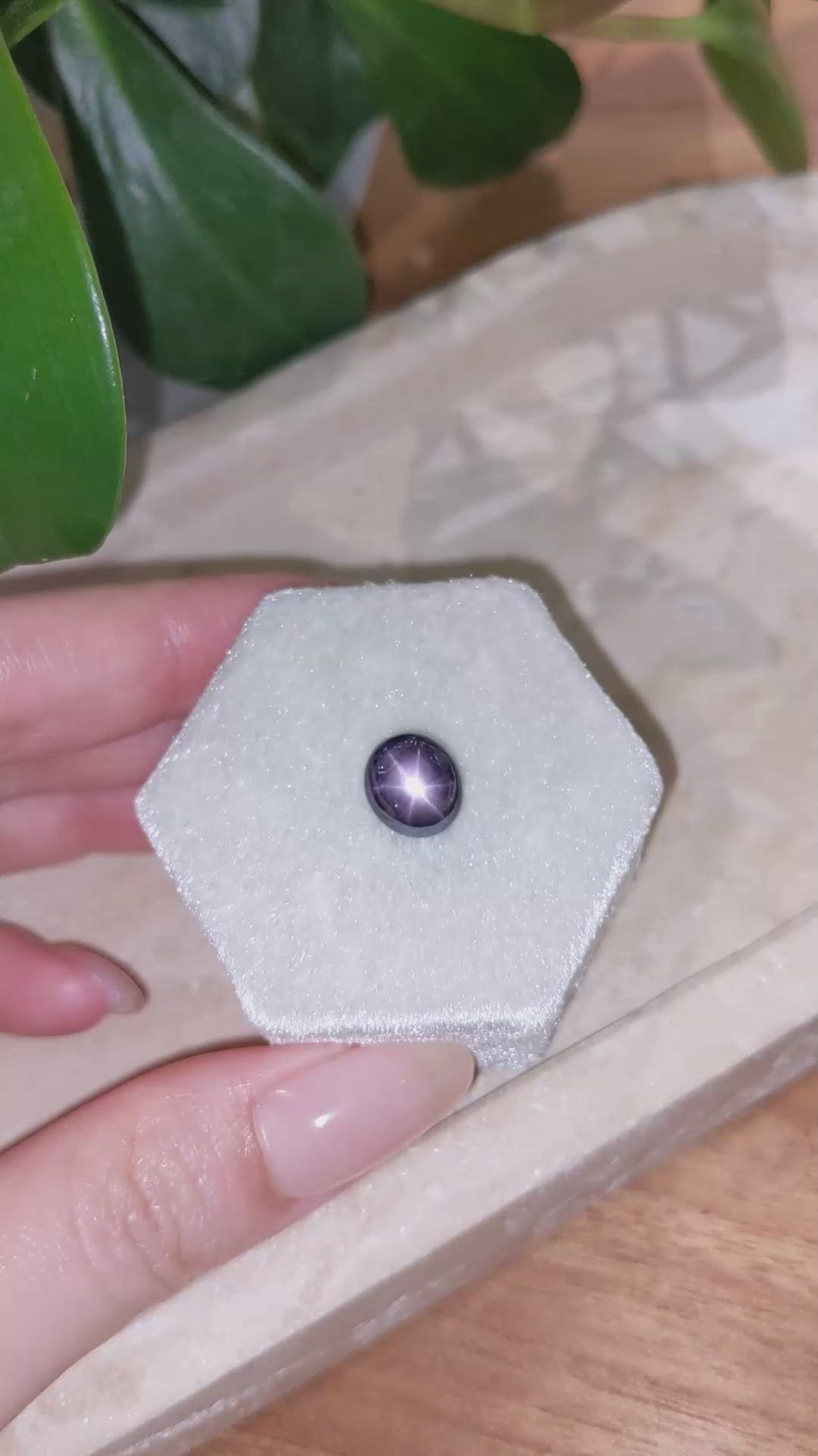 5.78 Ct. Purple Star Sapphire from Ceylon (Sri Lanka) Size Video