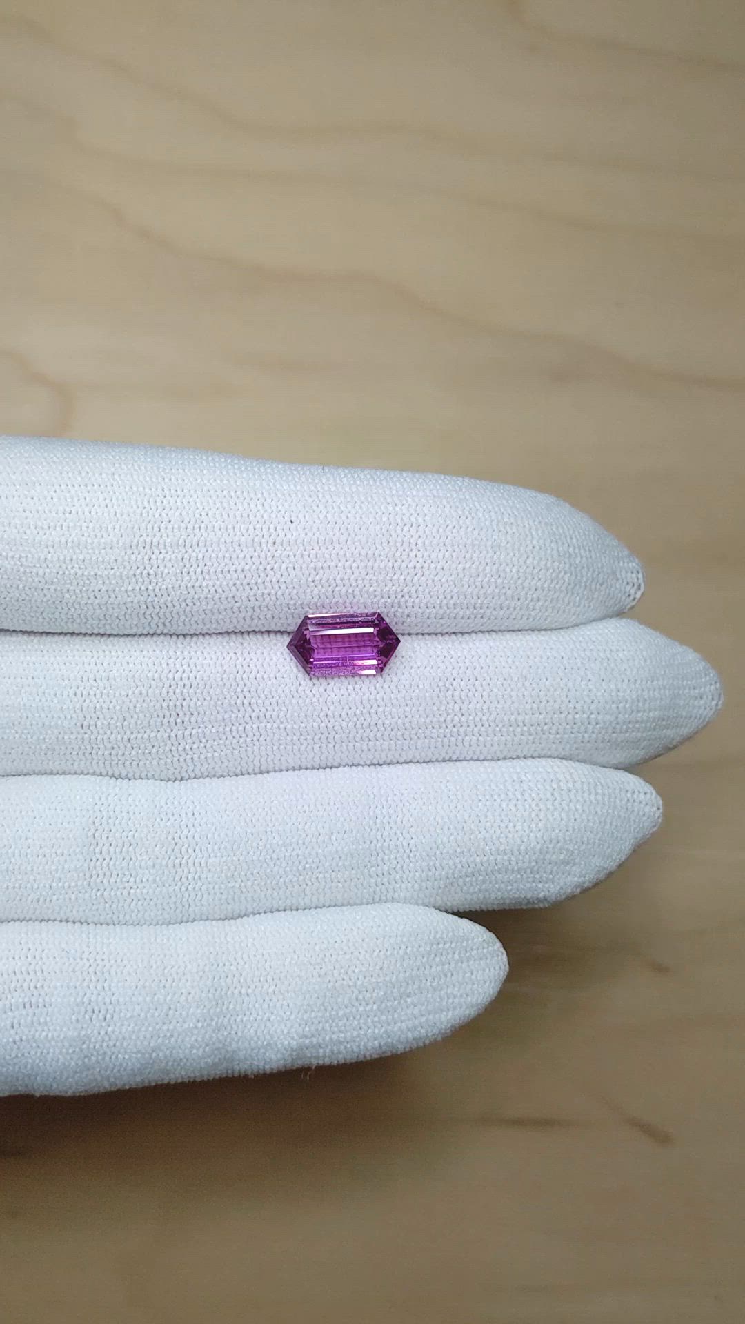2.72 Ct. Pinkish Purple Sapphire from Madagascar Size Video