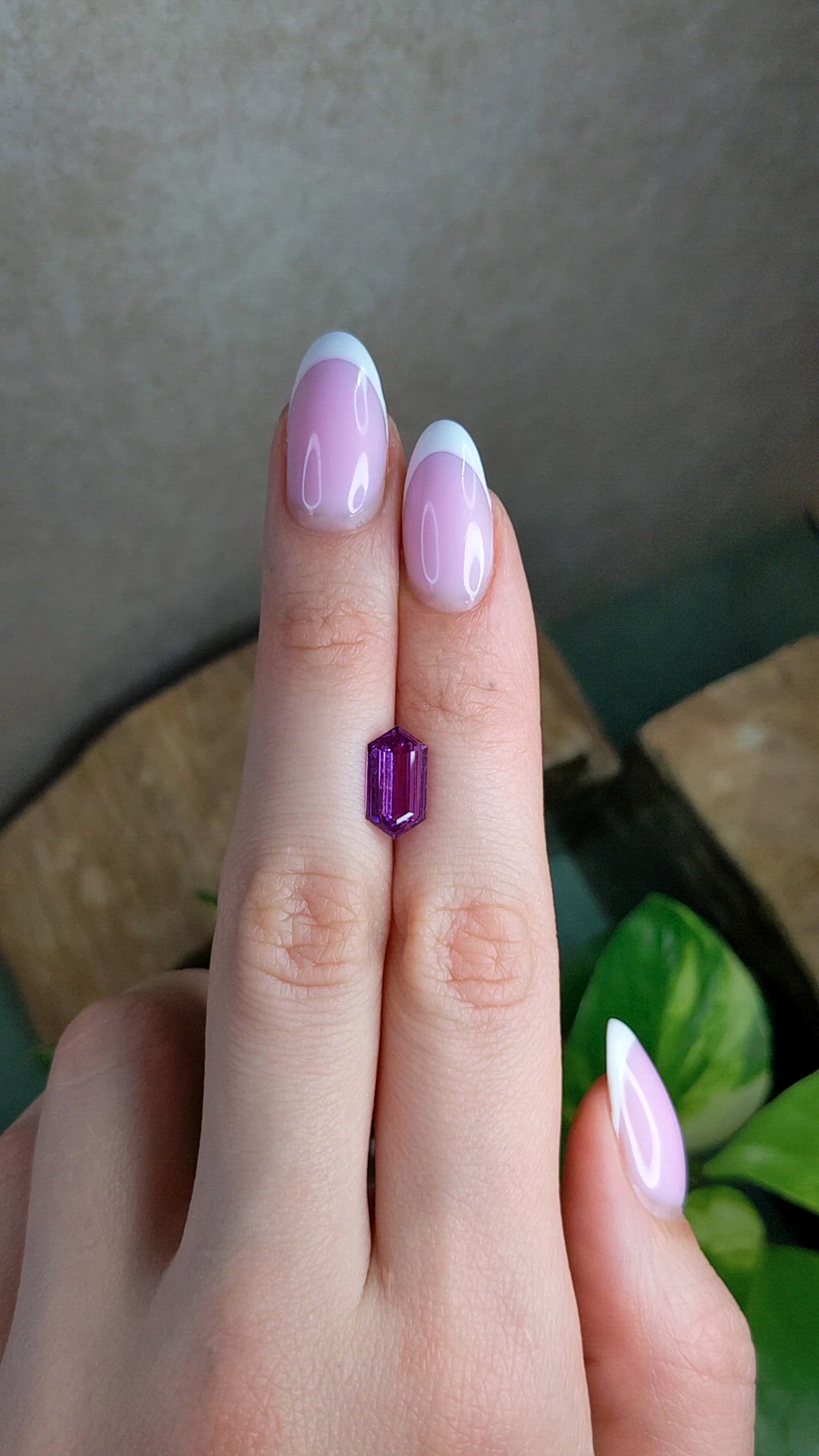 2.72 Ct. Pinkish Purple Sapphire from Madagascar Size Video