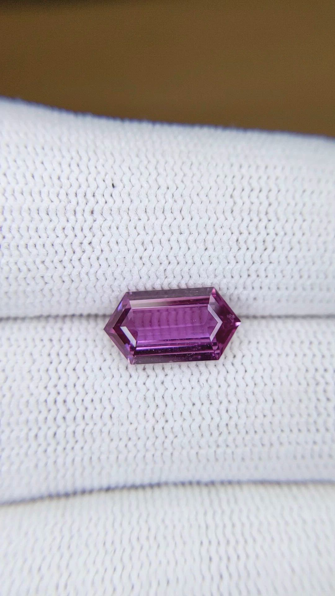 2.72 Ct. Pinkish Purple Sapphire from Madagascar Size Video
