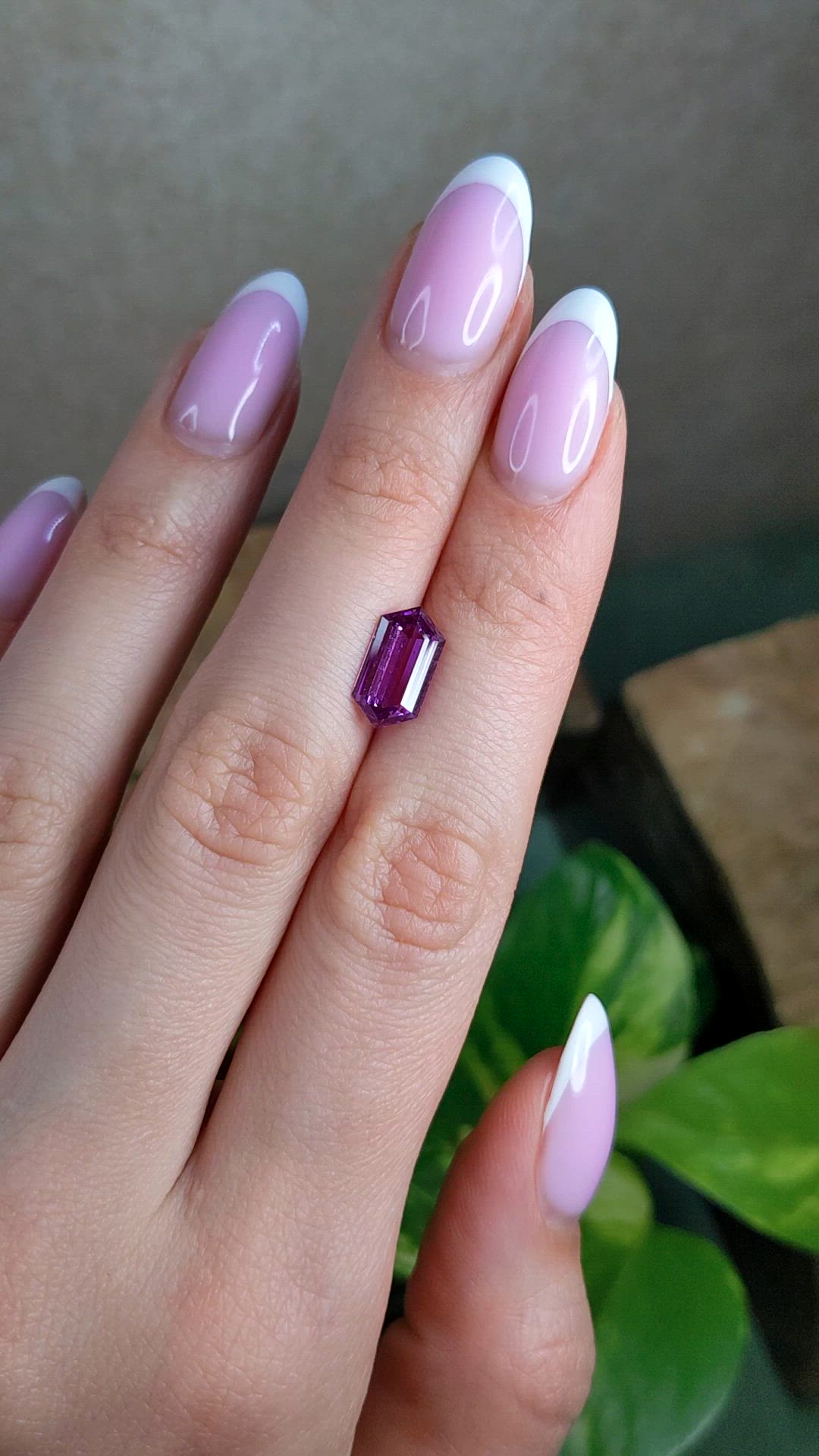 2.72 Ct. Pinkish Purple Sapphire from Madagascar Size Video