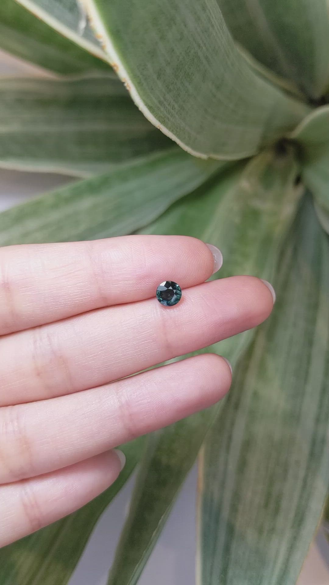 0.99 Ct. Bluish Green Sapphire from Ceylon (Sri Lanka) Size Video