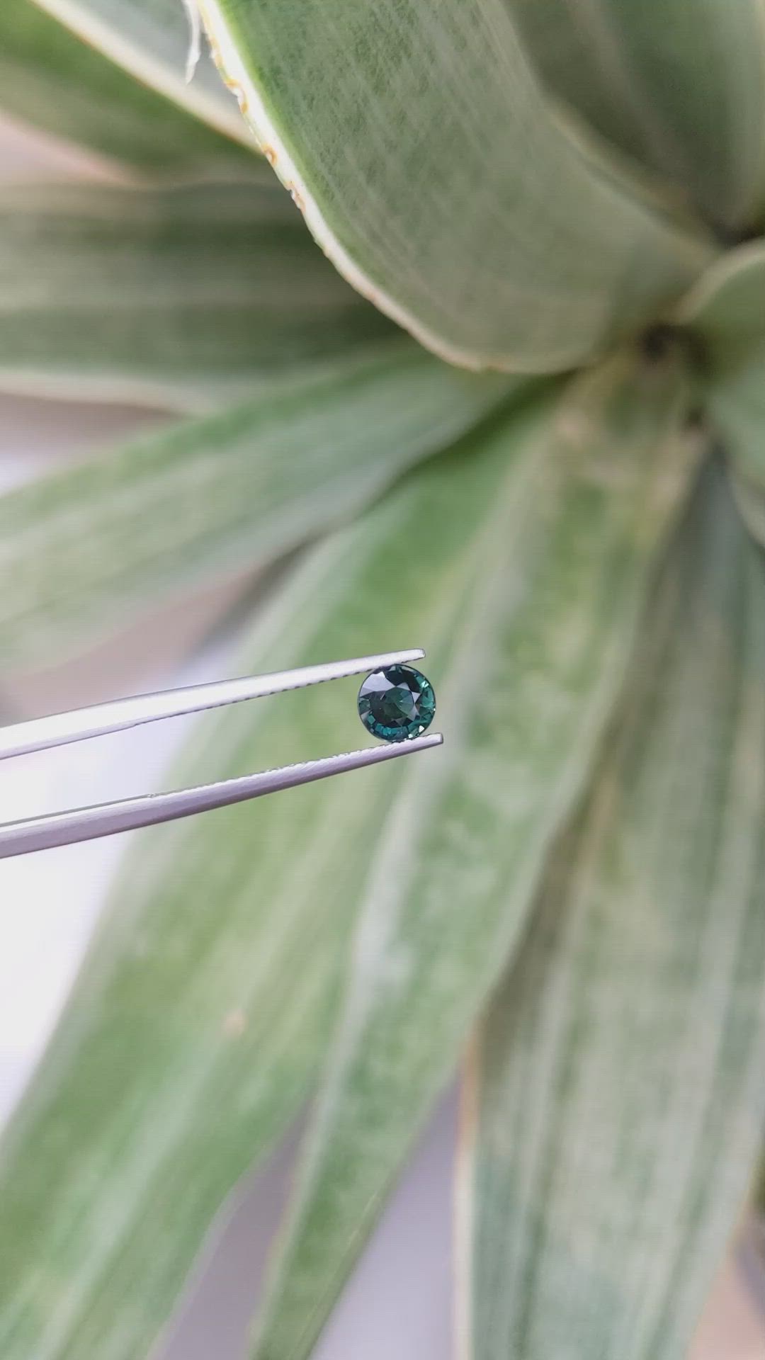 0.99 Ct. Bluish Green Sapphire from Ceylon (Sri Lanka) Size Video