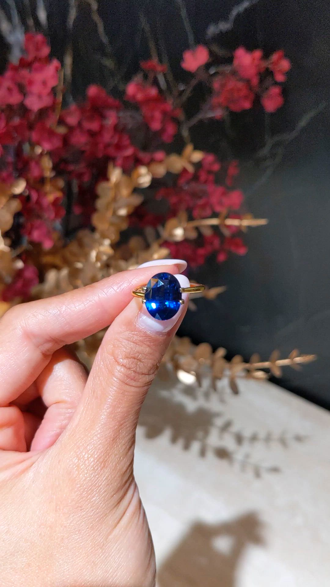 6.02 Ct. Blue Sapphire from Ceylon (Sri Lanka) Size Video