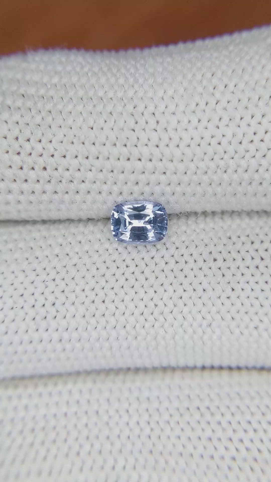 0.66 Ct. Blue Sapphire from Ceylon (Sri Lanka) Size Video