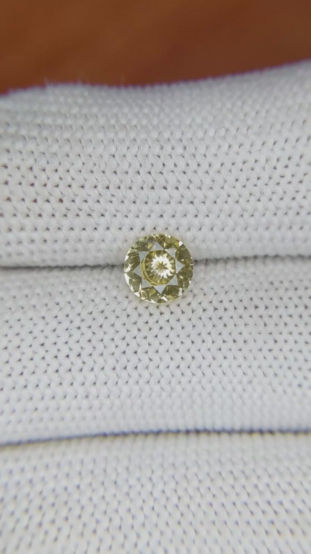 1.06 Ct. Yellow Sapphire from Ceylon (Sri Lanka) Size Video