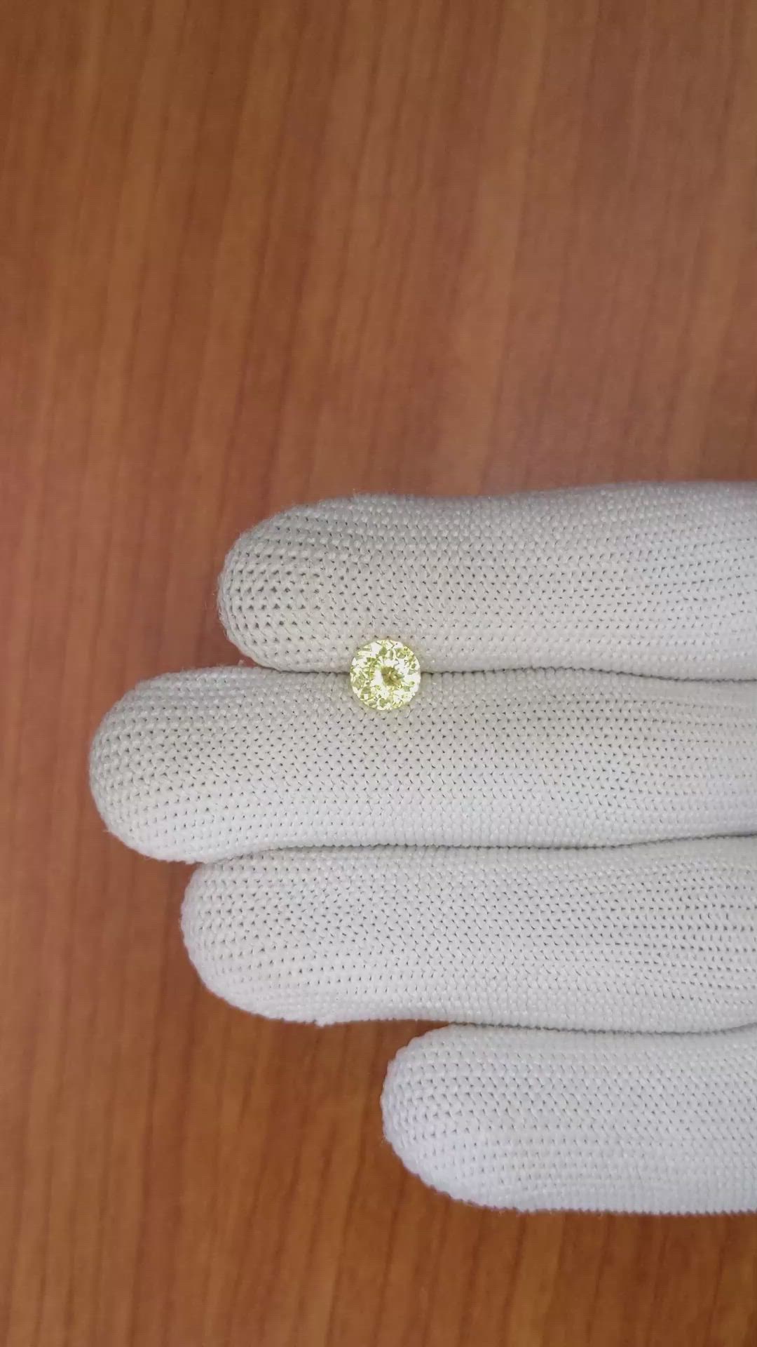 1.06 Ct. Yellow Sapphire from Ceylon (Sri Lanka) Size Video
