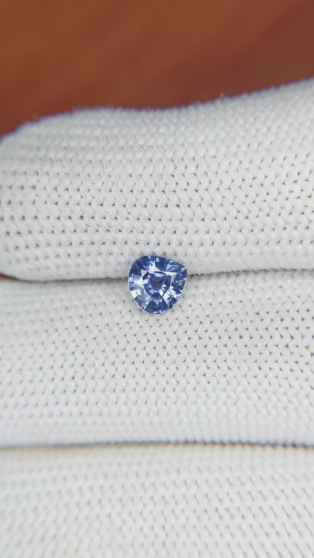 0.73 Ct. Blue Sapphire from Ceylon (Sri Lanka) Size Video