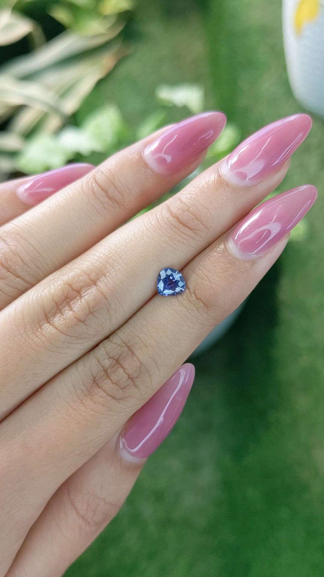 0.73 Ct. Blue Sapphire from Ceylon (Sri Lanka) Size Video