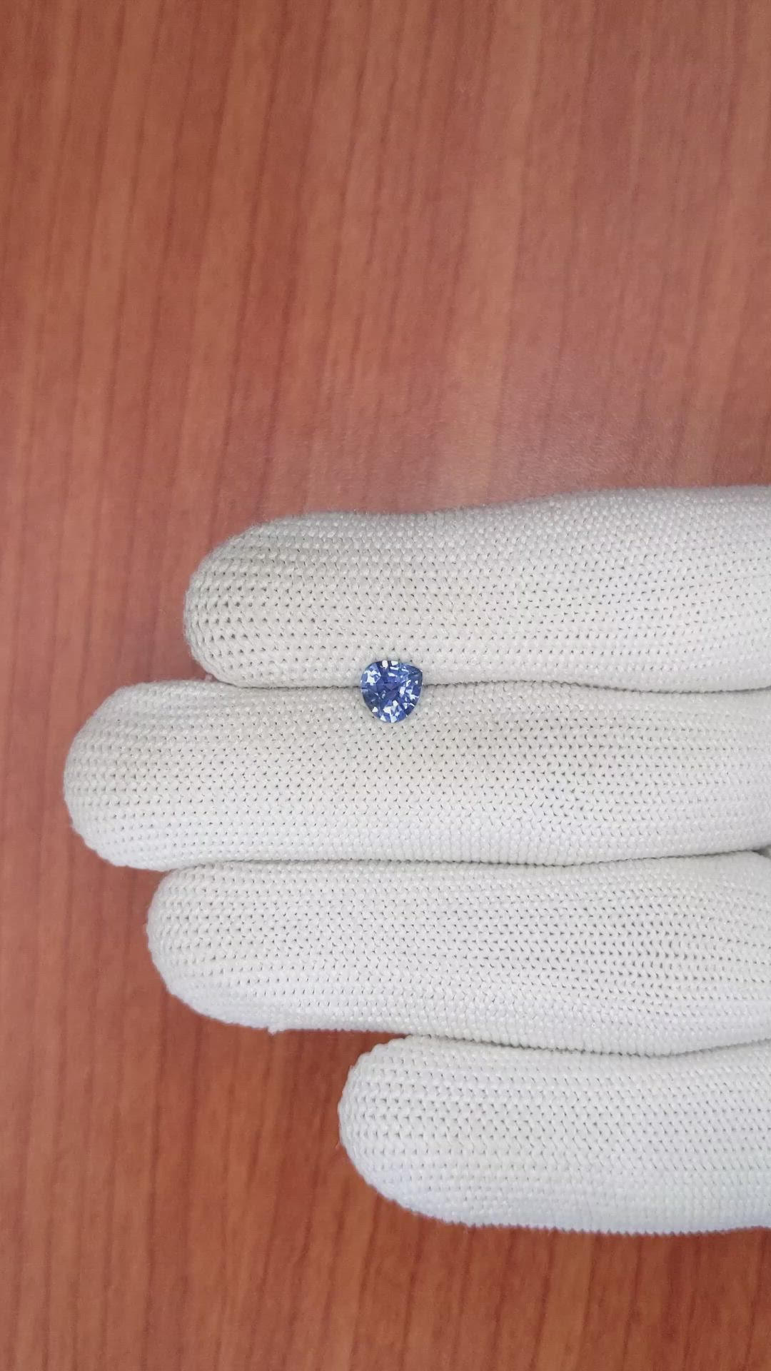 0.73 Ct. Blue Sapphire from Ceylon (Sri Lanka) Size Video