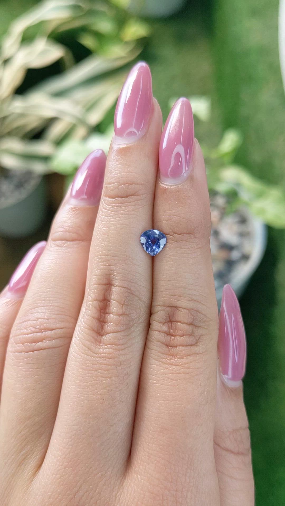 0.73 Ct. Blue Sapphire from Ceylon (Sri Lanka) Size Video