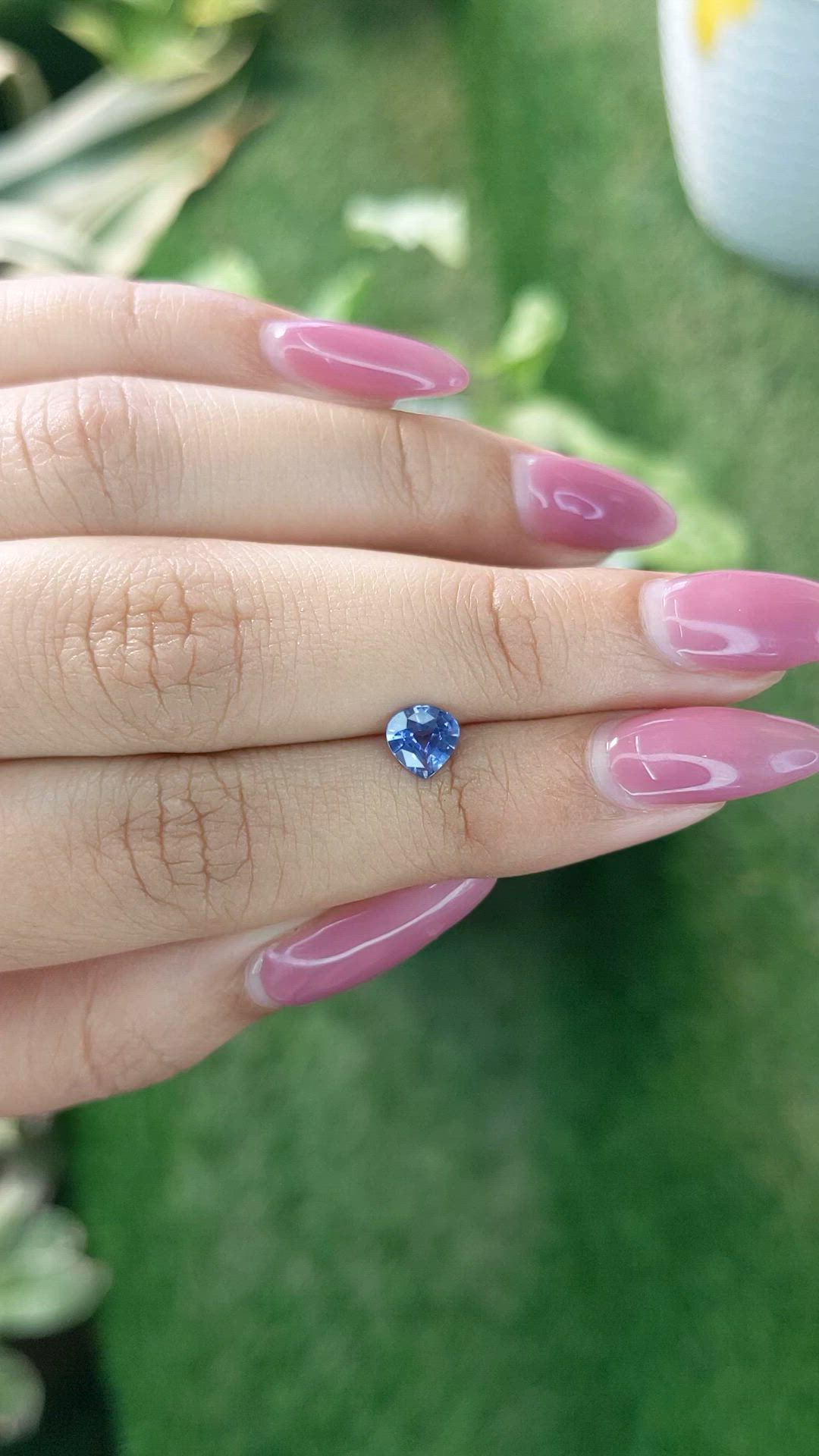 0.73 Ct. Blue Sapphire from Ceylon (Sri Lanka) Size Video
