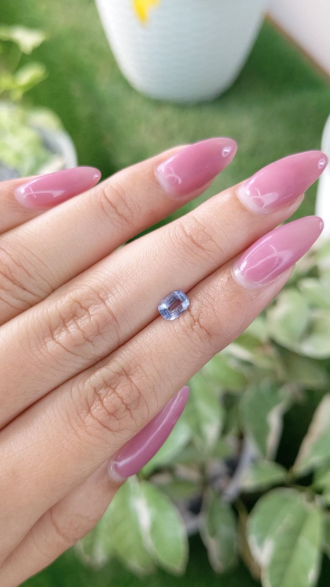 0.64 Ct. Blue Sapphire from Ceylon (Sri Lanka) Size Video