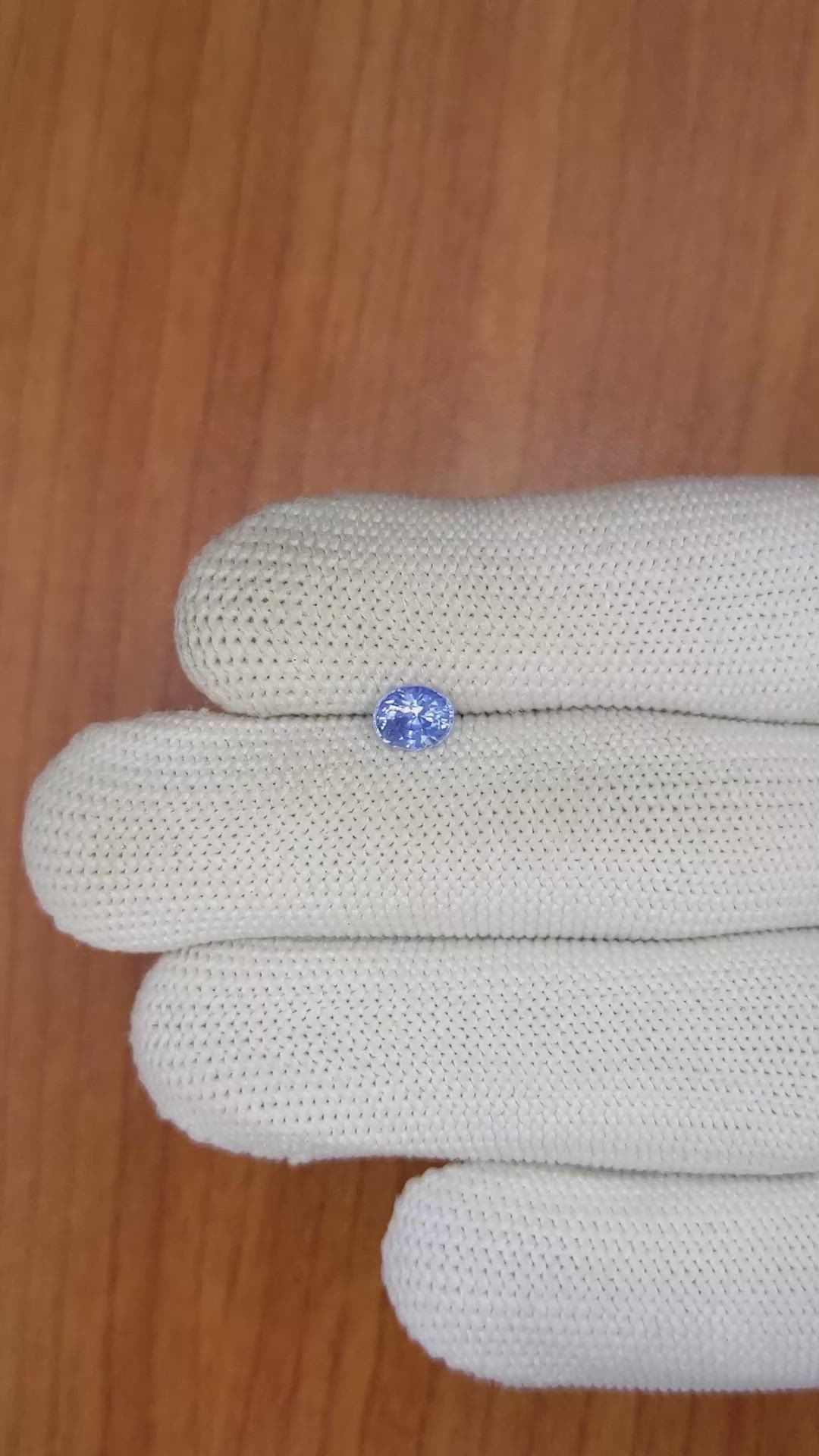 0.82 Ct. Blue Sapphire from Ceylon (Sri Lanka) Size Video