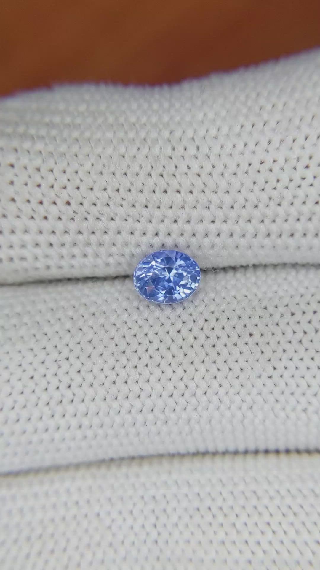 0.82 Ct. Blue Sapphire from Ceylon (Sri Lanka) Size Video