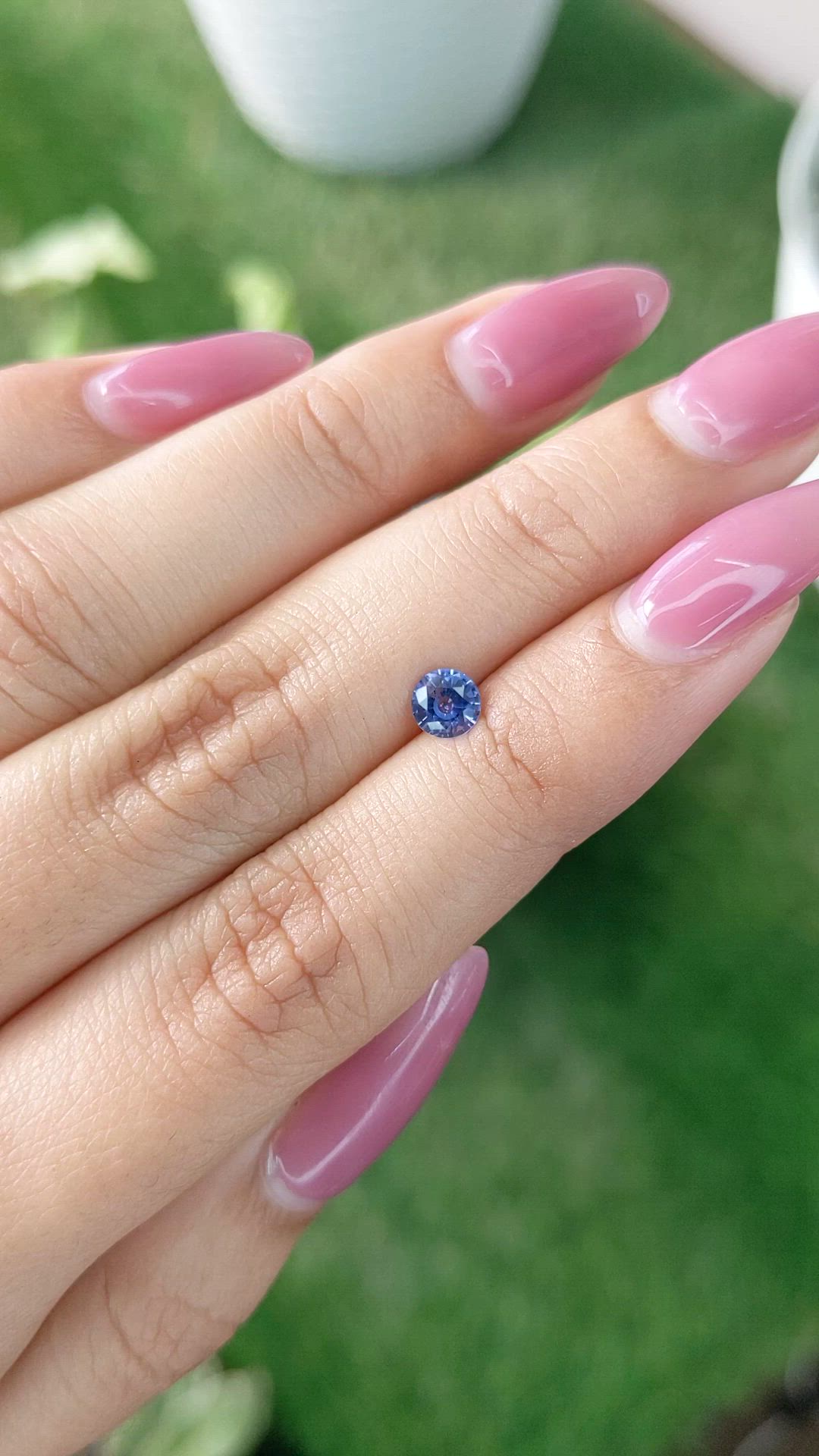 0.47 Ct. Blue Sapphire from Ceylon (Sri Lanka) Size Video