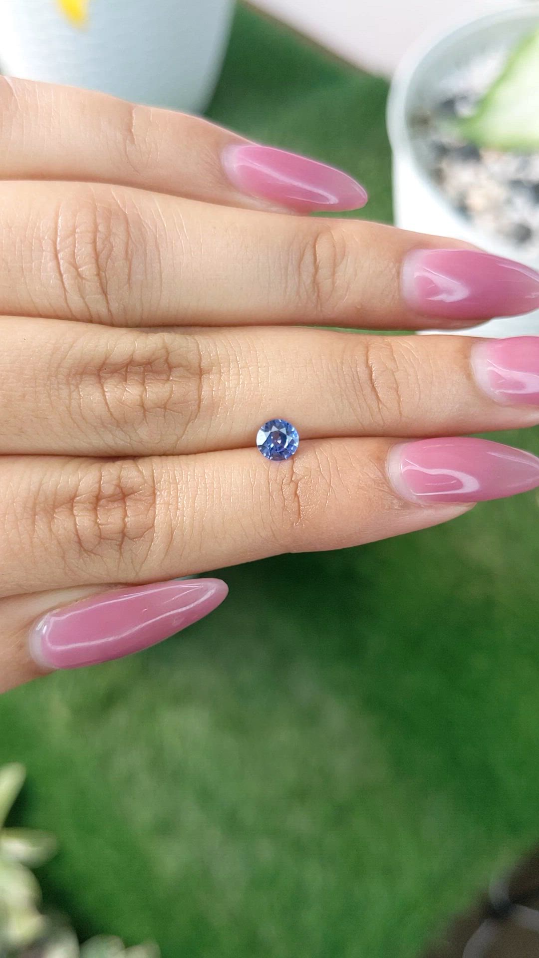 0.47 Ct. Blue Sapphire from Ceylon (Sri Lanka) Size Video