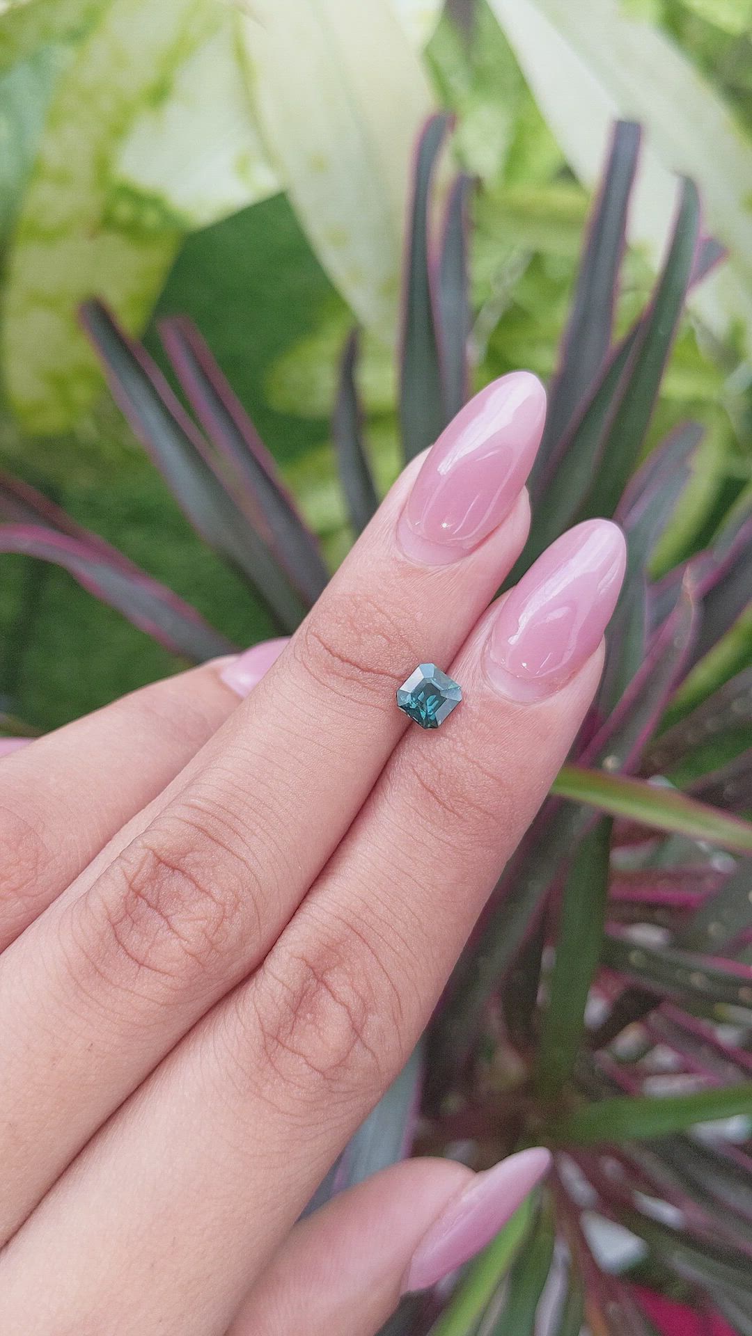 1.07 Ct. Bluish Green Sapphire from Africa Size Video