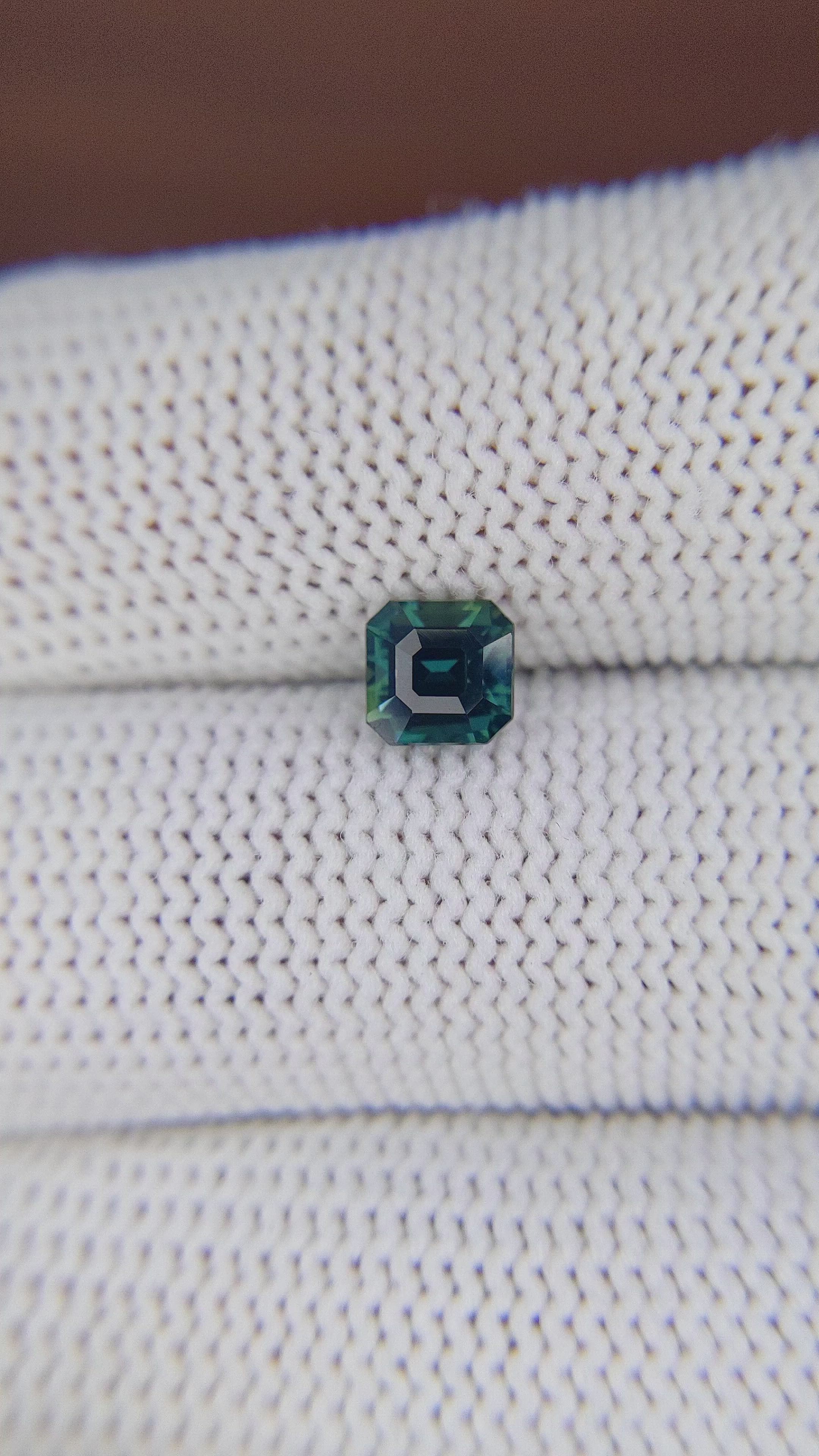 1.07 Ct. Bluish Green Sapphire from Africa Size Video