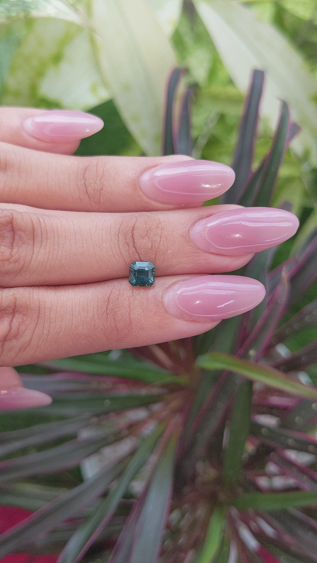 1.07 Ct. Bluish Green Sapphire from Africa Size Video