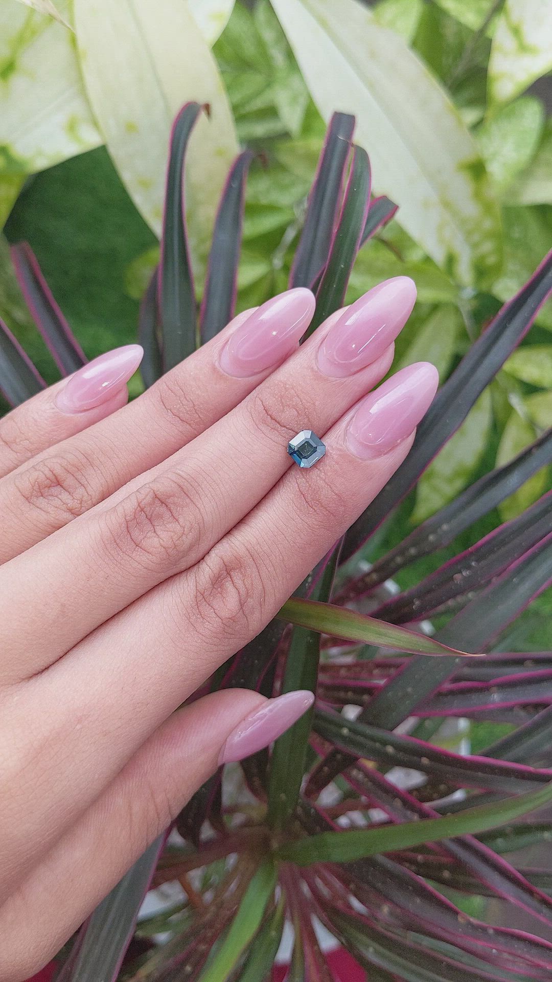 1.13 Ct. Bluish Green Sapphire from Africa Size Video