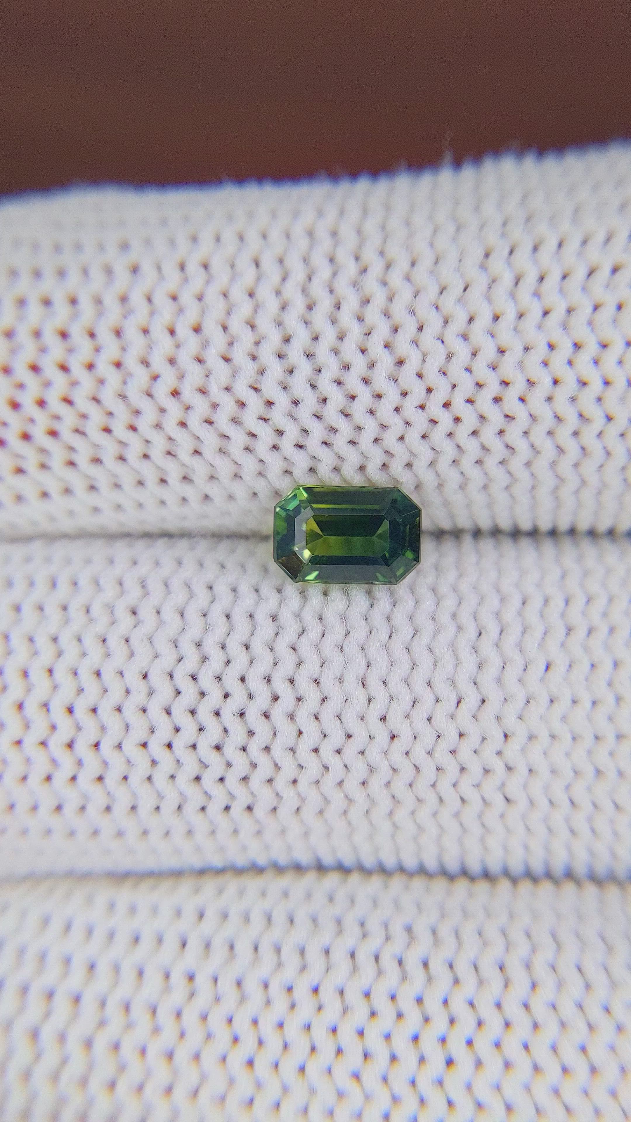 1.14 Ct. Yellowish Green Sapphire from Africa Size Video