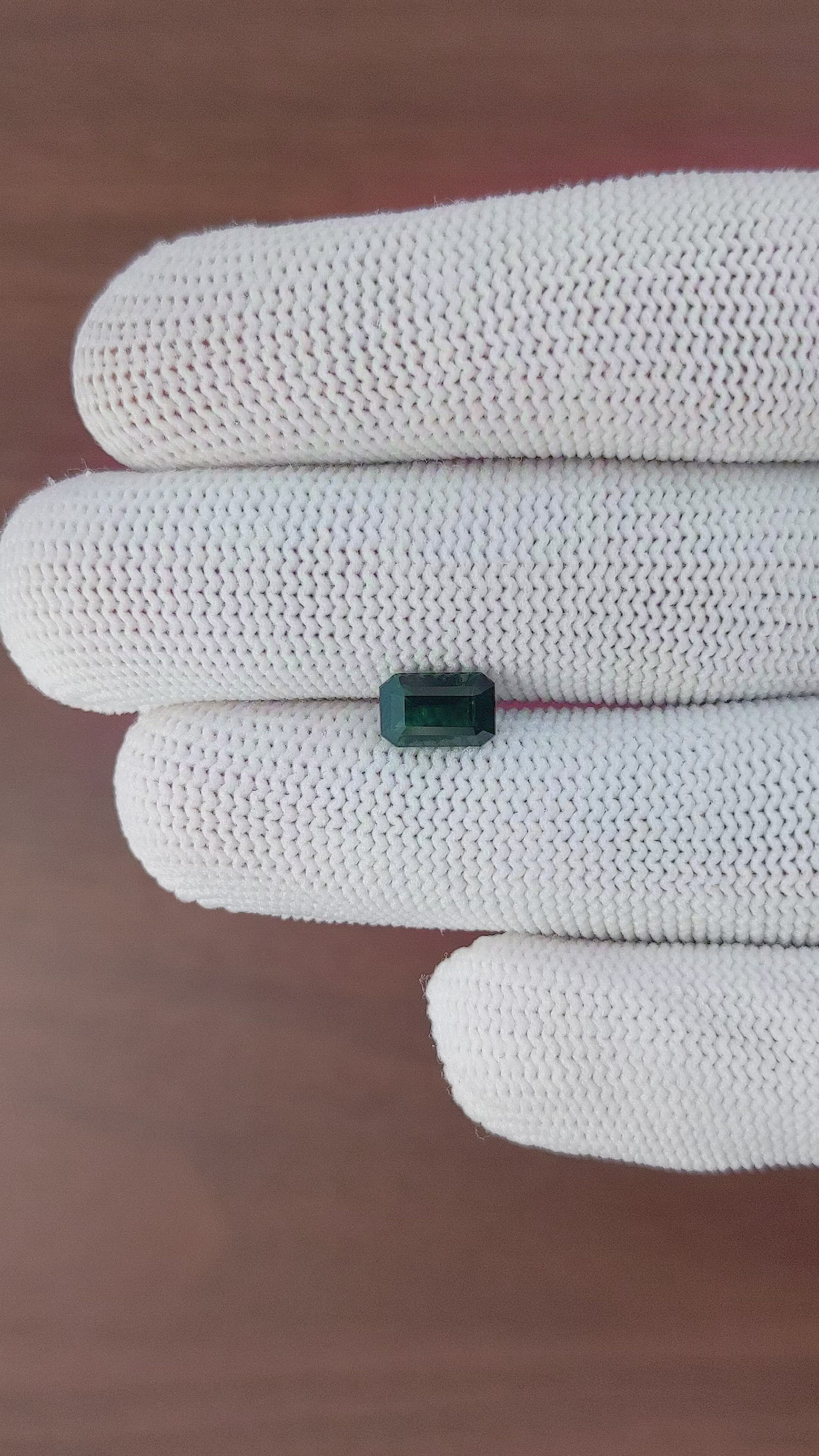 1.60 Ct. Bluish Green Sapphire from Africa Size Video